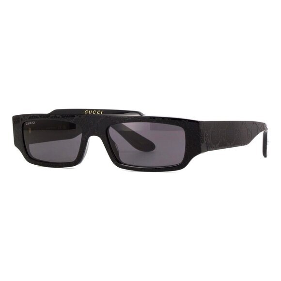 A0649Z New GUCCI Black Rectangle GG1592S 001 Sunglasses Women - Picture 1 of 3